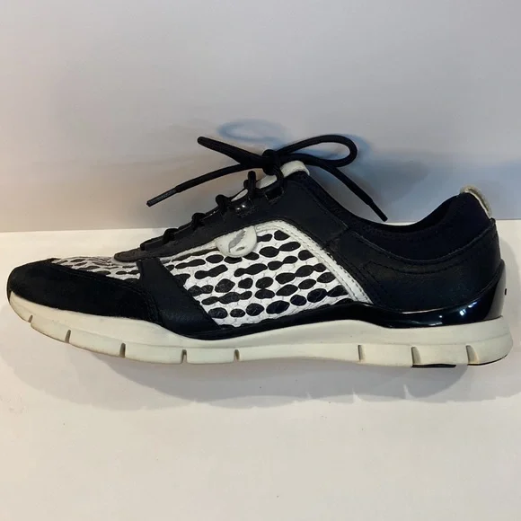 Geox Respira size 7 black and white snakeskin print leather suede neoprene inner - Picture 10 of 11